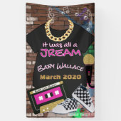 Es war alles ein Jream| 90er Hip Hop Blue & Gold Banner (Vertikal)