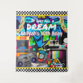 Es war alles ein Traum Retro Hip Hop Graffiti Hint Wandteppich (Vorderseite)