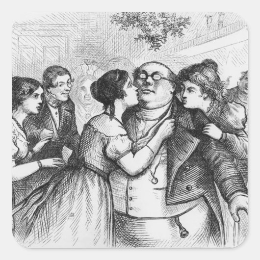 Es war angenehm, Herrn Pickwick zu sehen Quadratischer Aufkleber (Vorderseite)