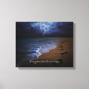 Es war dann, dass ich Sie trug. 14x11 (stürmisch) Leinwanddruck