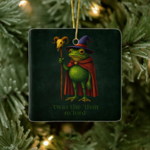 Es war das 'Tism M'Lord Frosch Meme Autismus-Bewus Keramikornament