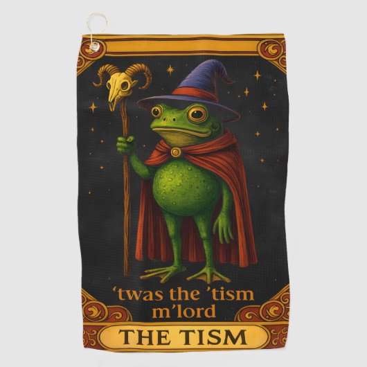 Es war das 'Tismus M'Lord Frosch Meme Autismus-Bew Golfhandtuch (Vorderseite)