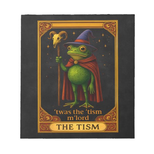 Es war das 'Tismus M'Lord Frosch Meme Autismus-Bew Notizblock (Vorderseite)