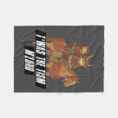Es war der Tism M Lord mittelalterlicher Samurai-F Fleecedecke (Vorderseite (Horizontal))