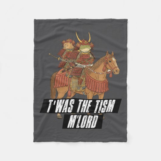 Es war der Tism M Lord mittelalterlicher Samurai-F Fleecedecke (Vorderseite)