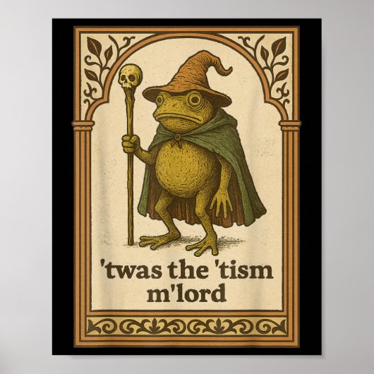 Es war der Tism Mlord lustiger Zauberer Frosch Aut Poster (Vorne)
