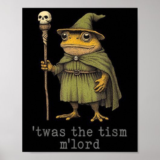 Es war der Tism Mlord Lustiger Zauberer Frosch Hex Poster (Vorne)