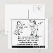 Es war ein alter Mann am Bahnhof Postkarte (Vorne/Hinten)