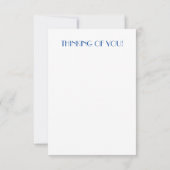 ES WAR EIN BLAUER MOND, DANK DU KARTE. DANKESKARTE (Rückseite)