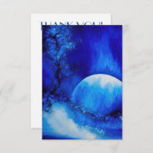 ES WAR EIN BLAUER MOON DANKESKARTE (Vorne/Hinten)