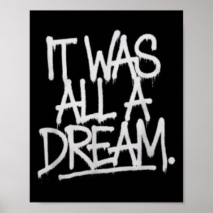 Es war ein Dream Men Women Rap 1990er Music Hip Ho Poster