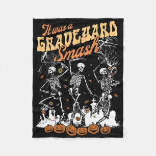 Es war ein Friedhofsmash Skeletts Spooky Season Ha Fleecedecke