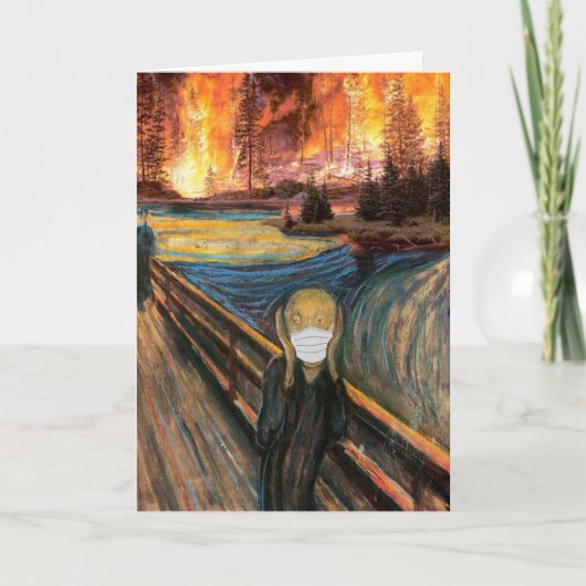 Es war ein grobes Jahr Feiertagskarte (Vorderseite)