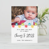 Es war ein Heck einer Weihnachtsfotokarte im Jahr Einladung (Stehend Vorderseite)