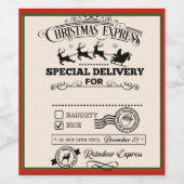 Es war ein Heck eines Jahres, als der Weihnachtsma Weinetikett (Einzelnes Label)