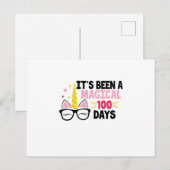 Es war ein magischer 100 Tage Ankündigungspostkarte (Vorne/Hinten)