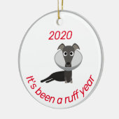 Es war ein Ruff Year Hund Funny 2020 Keramik Ornament (Links)