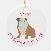 Es war ein Ruff Year Hunde Bulldog 2020 Keramik Ornament (Hinten)