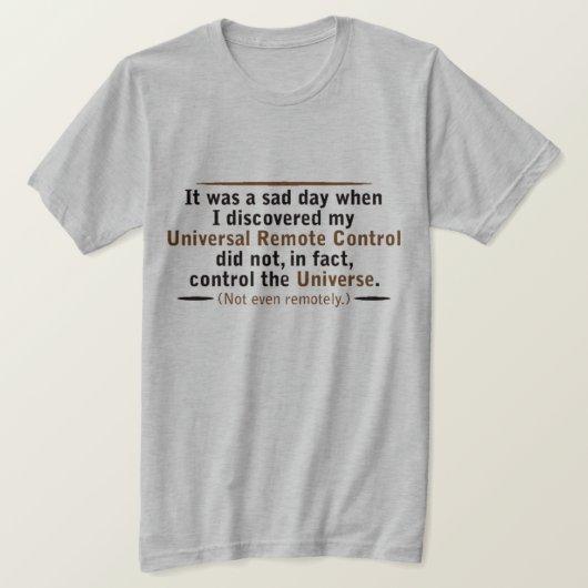 es war ein trauriger Tag… T-Shirt (Design vorne)