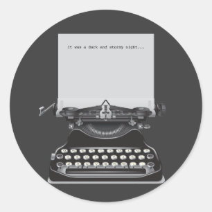 Es war eine dunkle Nacht und eine Nacht in Stormy Runder Aufkleber