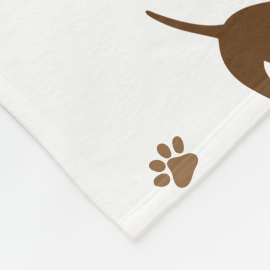 Es war eine lange Dackel Fleecedecke (Ecke)