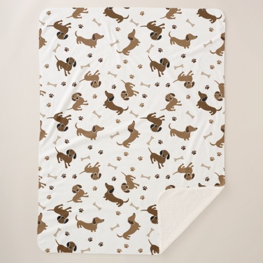 Es war eine lange Dackel Sherpadecke (Vorderseite)