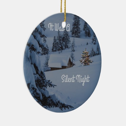 Es war eine stille Nacht Keramik Ornament (Rechts)