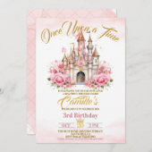 Es war einmal ein Geburtstag der Prinzessin Einladung (Vorne/Hinten)