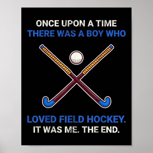 Es war einmal ein Junge, der Feldhockey liebte Poster (Vorne)