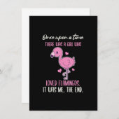 Es war einmal ein Mädchen, das Flamingos liebte Einladung (Vorne/Hinten)