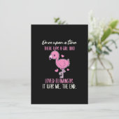 Es war einmal ein Mädchen, das Flamingos liebte Einladung (Stehend Vorderseite)