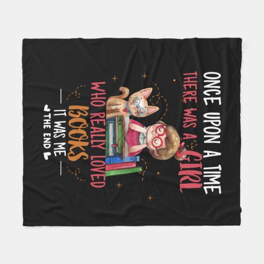 Es war einmal ein Mädchen, das wirklich Bücher mac Fleecedecke (Vorderseite (Horizontal))