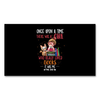 Es war einmal ein Mädchen, das wirklich Bücher mac Magnetische Visitenkarte