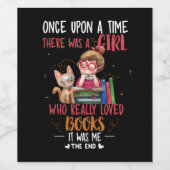 Es war einmal ein Mädchen, das wirklich Bücher mac Weinetikett (Einzelnes Label)