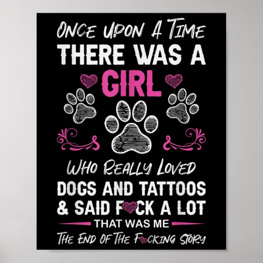 Es war einmal ein Mädchen und ein Hund Tattoo Poster (Vorne)