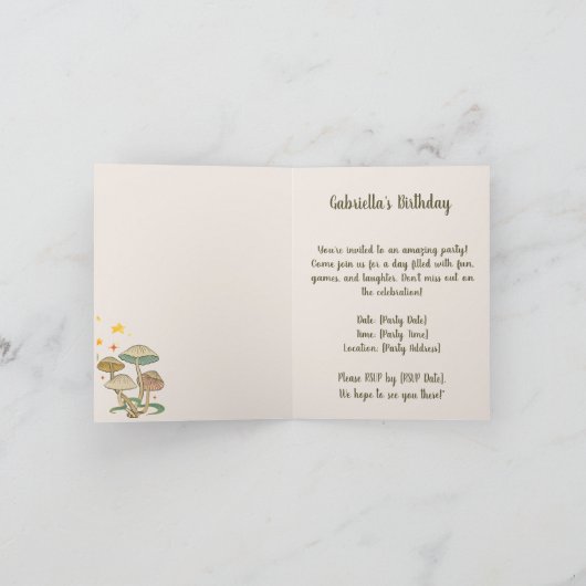 Es war einmal: ein märchenhaftes Kind Einladung (Innenseite)