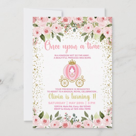 Es war einmal eine Einladung der Prinzessin zum Ge (Vorderseite)