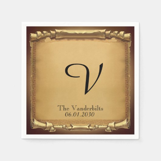 Es war einmal eine Hochzeit in Napkin Serviette (Vorderseite)