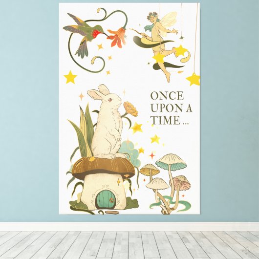 Es war einmal: Eine Märchen Leinwanddruck (Insitu (Holzboden))
