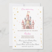 Es war einmal eine Zeit, als Prinzessin zum Geburt Einladung (Vorderseite)