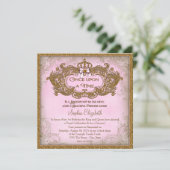 Es war einmal Geburtstag einer Prinzessin Einladung (Stehend Vorderseite)