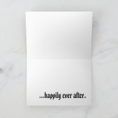 "Es war einmal... glücklich immer danach." Karte. Karte (Innenseite)