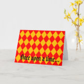 "Es war einmal... glücklich immer danach." Karte. Karte (Gelbe Blume)