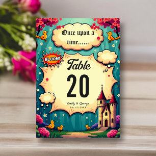 Es war einmal Holzschloss Märchenhochzeit Tischnummer