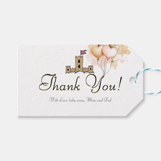 Es war einmal in einem Land der Freude Geschenkanhänger (Vorderseite (Horizontal))