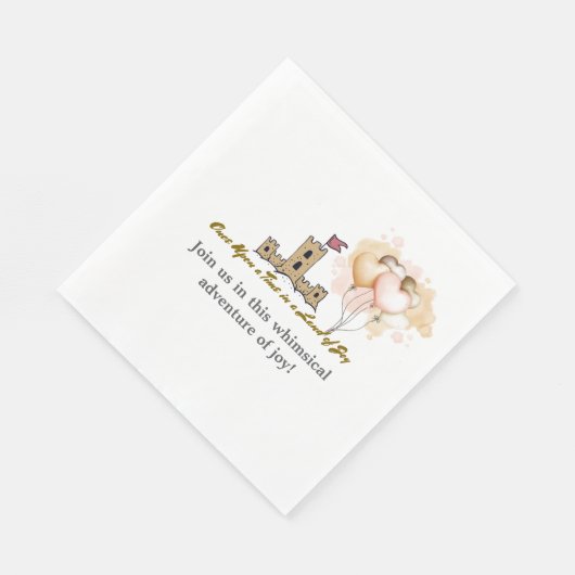 Es war einmal in einem Land der Freude Serviette (Ecke)