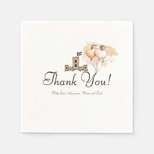 Es war einmal in einem Land der Freude Serviette (Vorderseite)