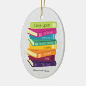 Es war einmal jemand, der Bücher liebte Keramik Ornament (Links)