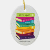Es war einmal jemand, der Bücher liebte Keramik Ornament (Hinten)