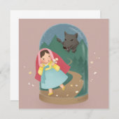 Es war einmal: Kleine rote Reitstunde Dankeskarte (Vorne/Hinten)